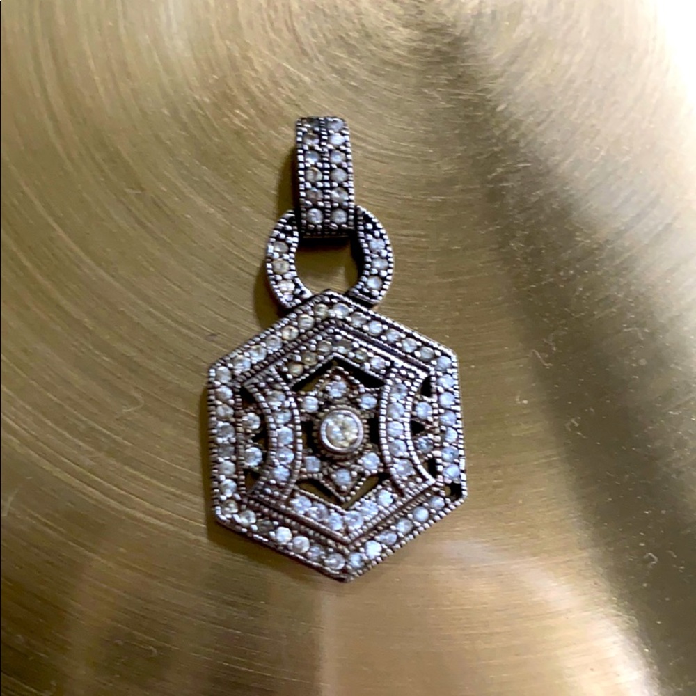 Silver Hexagon Pendant